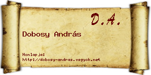 Dobosy András névjegykártya