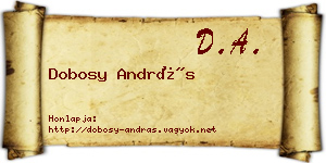 Dobosy András névjegykártya